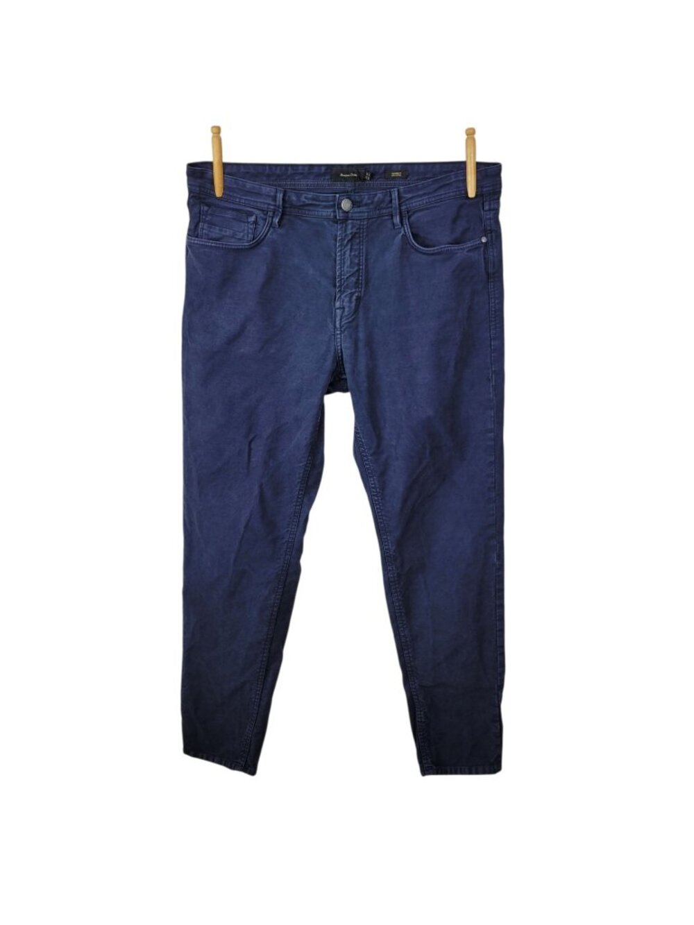 Massimo Dutti Men's Blue Jeans TAPERED FIT size us 36x27 Dark Indigo Mens